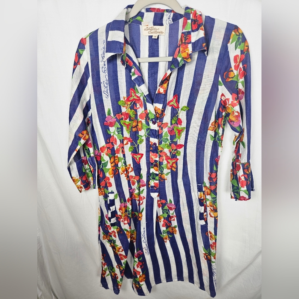 Striped Floral Women's Dress